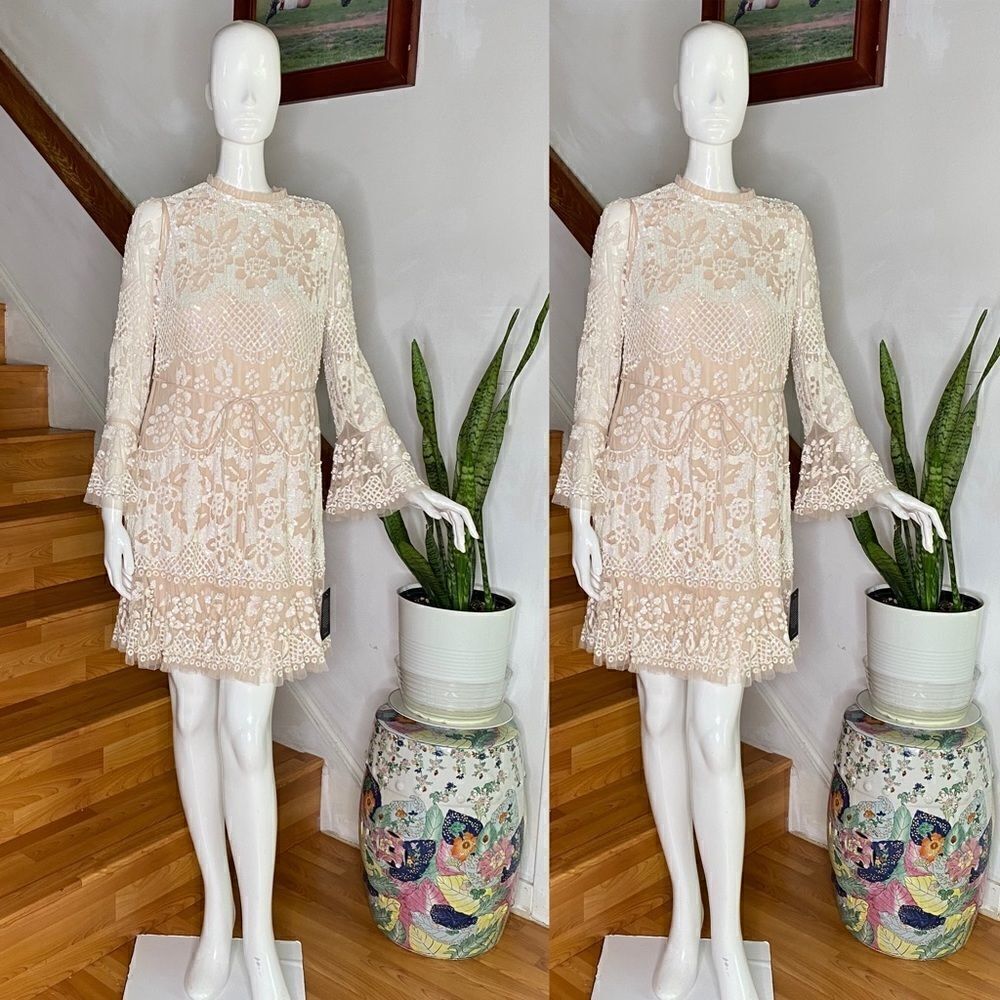 BHLDN Needle & Thread Snowdrop Mini Dress - Picture 9 of 13